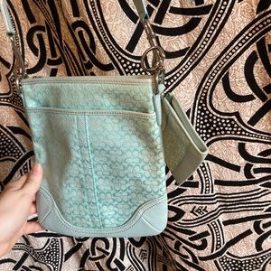 Baby Blue **Vintage** Coach Crossbody and Wristlet
